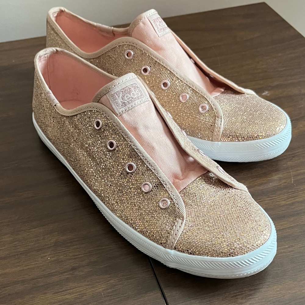 Keds Sparkling Pink Slip-On Sneakers